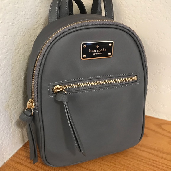 Kate spade mini Bradley Wilson backpack grey bag - Picture 2 of 8